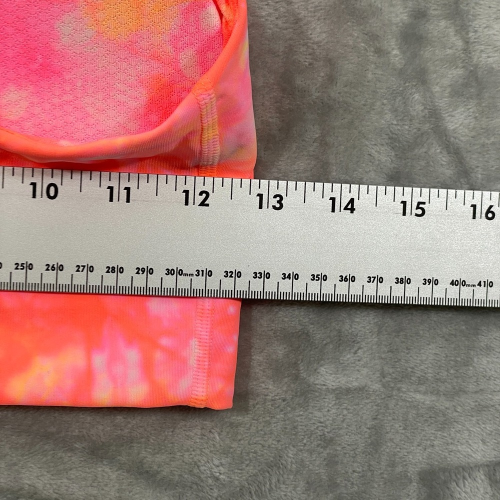 Lululemon Energy Bra High Neck Long Line Size 6 Grapefruit Pink Crossback - Picture 5 of 6